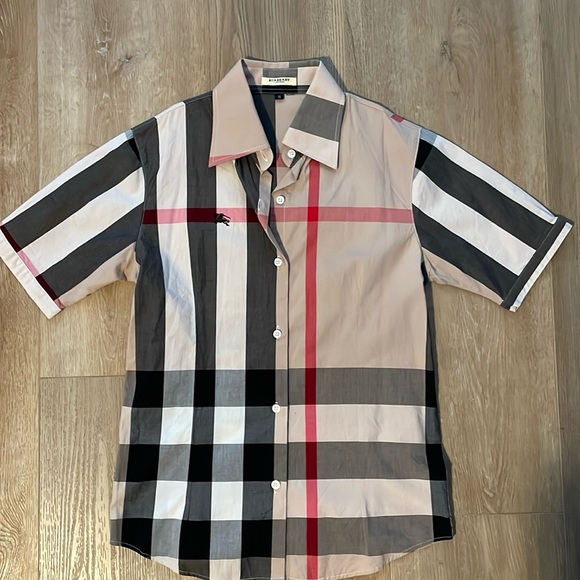 Burberry Plaid Button Down Eu Size 10 - Picture 3 of 3